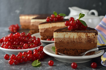 Triple chocolate cake