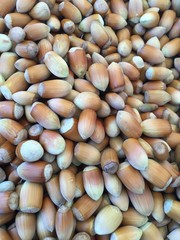 Nuts background at local market in Turkey