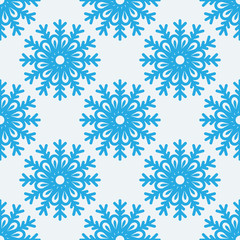 Seamless pattern with snowflakes