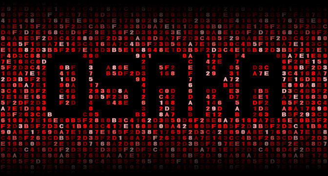 Osaka text on hex code illustration