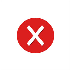 Close Mark with shadow icon,
