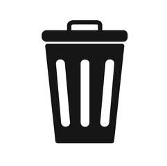 Closed trash can icon.