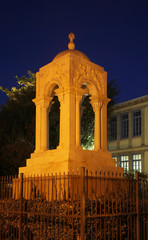 Marble mausoleum  on Faneromeni square in Nicosia. Cyprus