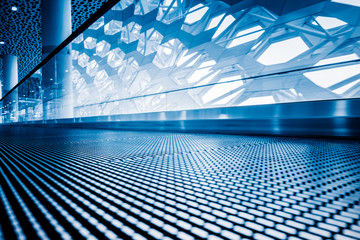 Moving Walkway At Airport in Shenzhen,China.