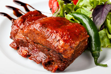 roasted pork ribs