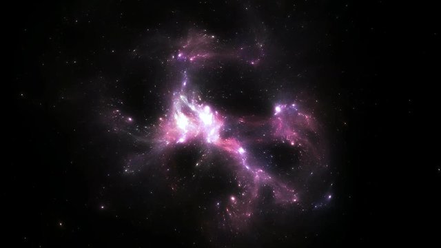 Time lapse video from dynamic space nebula