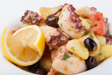 octopus salad with potatoes