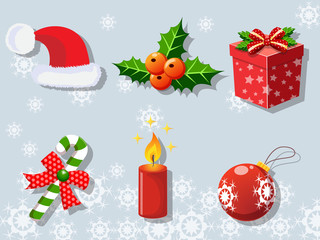 Christmas set of icons collection 2