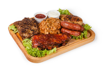 Roasted meat with Saurkraut