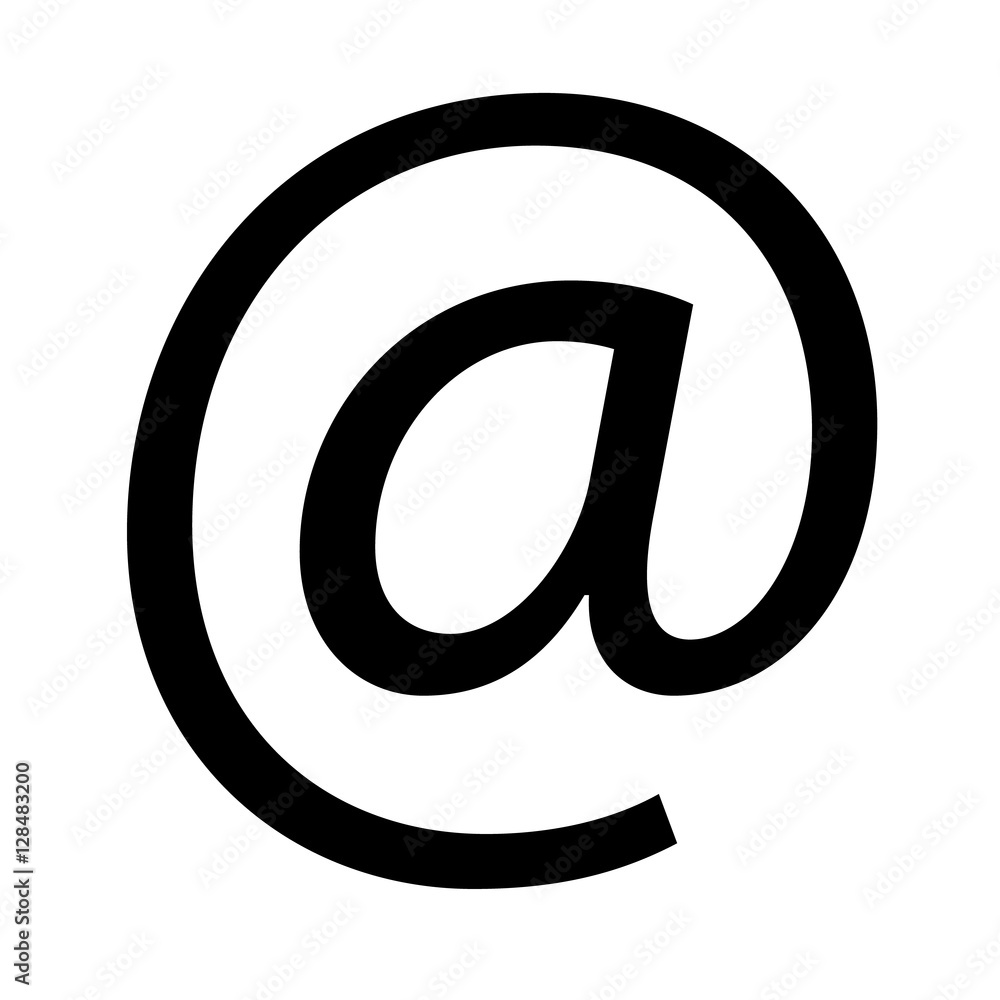 Poster email web icon flat design style. email web sign.