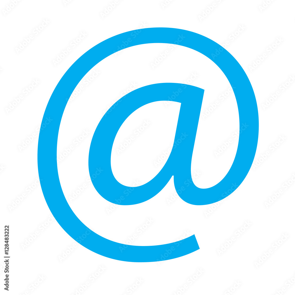 Poster email web icon flat design style. email web sign.