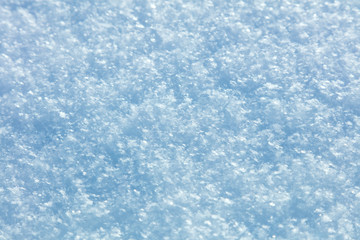 Real Snow crystals texture background