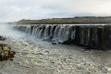 Sellfoss and Dettifoss waterfall, Iceland.