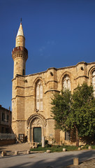 Fototapeta na wymiar Selimiye Mosque (St. Sophia Cathedral) in Nicosia. Cyprus