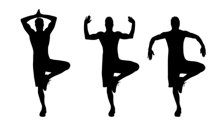 Vector silhouette of man.