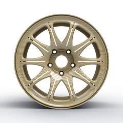 Steel disks for a car 3D illustration