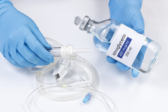 Nitroglycerin IV Bottle. Label created by 