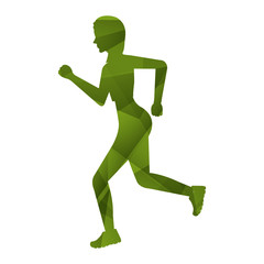 athlete running isolated icon vector illustration design