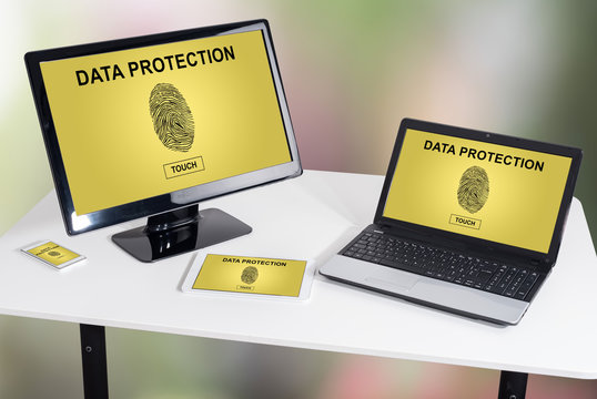 Data protection concept on different devices