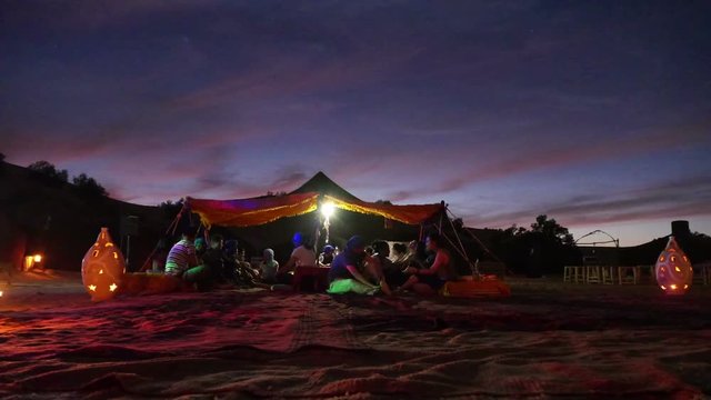 Berber camp in the Sahara desert - Morocco