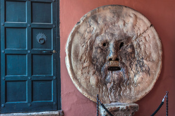 The Mouth of Truth (La Bocca della Verita) in Rome, Italy