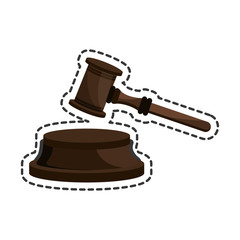 gavel judge isolated icon vector illustration design