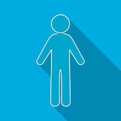 Single vector man flat icon