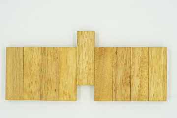 abstract wood block in leader concept on isolate background - can use to display or montage on product