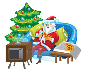 Santa and TV