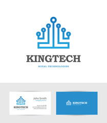 Technology logo looking like a king crown