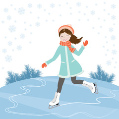 Girl on skates