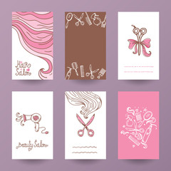 hairdressing salon flyer vector