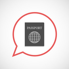 Isolated balloon with  a passport