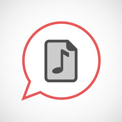 Isolated balloon with  a music score icon