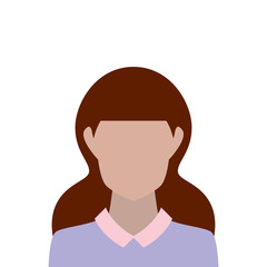 young girl with brown hair icon avatar