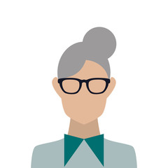 woman with grey hair icon avatar