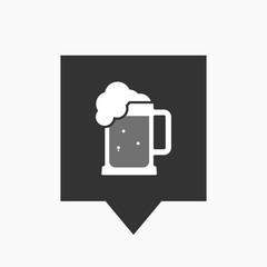 Isolated tooltip with  a beer jar icon