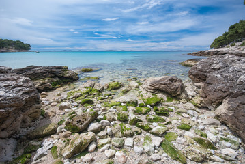 Fototapeta na wymiar beautiful bay Slanica on Murter Island, Dalmatia, Croatia