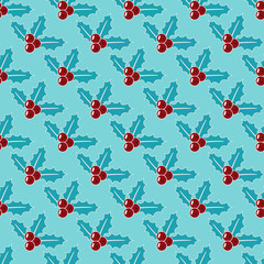 The branches of mistletoe, Seamless Christmas pattern with branches