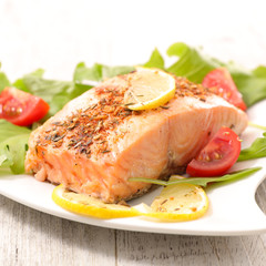 grilled salmon fillet