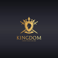 Kingdom. Lion coat of arms logo - 128496440