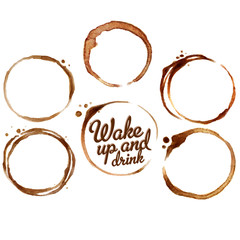 коллаж следы от кофе © littlemagic