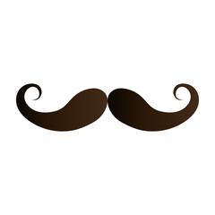 mustache hipster style icon vector illustration design