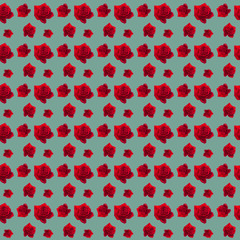 pattern red rose