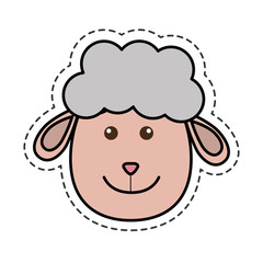 cute sheep manger character vector illustration design