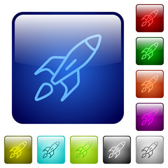 Launched rocket color square buttons