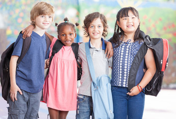 Obraz premium Happy children in primary school