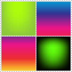 Obraz premium Collection of gradient vibrant color smooth silk background with with shade effect
