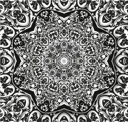 flyer, leaflet, brochure, cover mandala, abstract Oriental motif. Hand painted texture background. Decorative elements for design print. Vector. Laser cut floral wedding invitation occasion. EPS 10