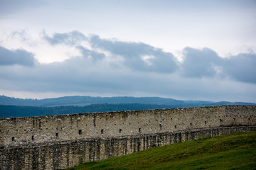 Fototapeta na wymiar old fortress view from far away